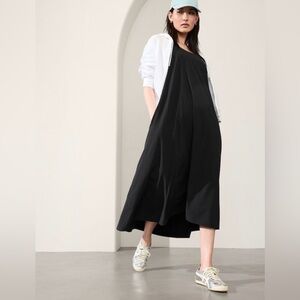 NWOT-Athleta Black Presidio Traveler Maxi Dress, Large Petite